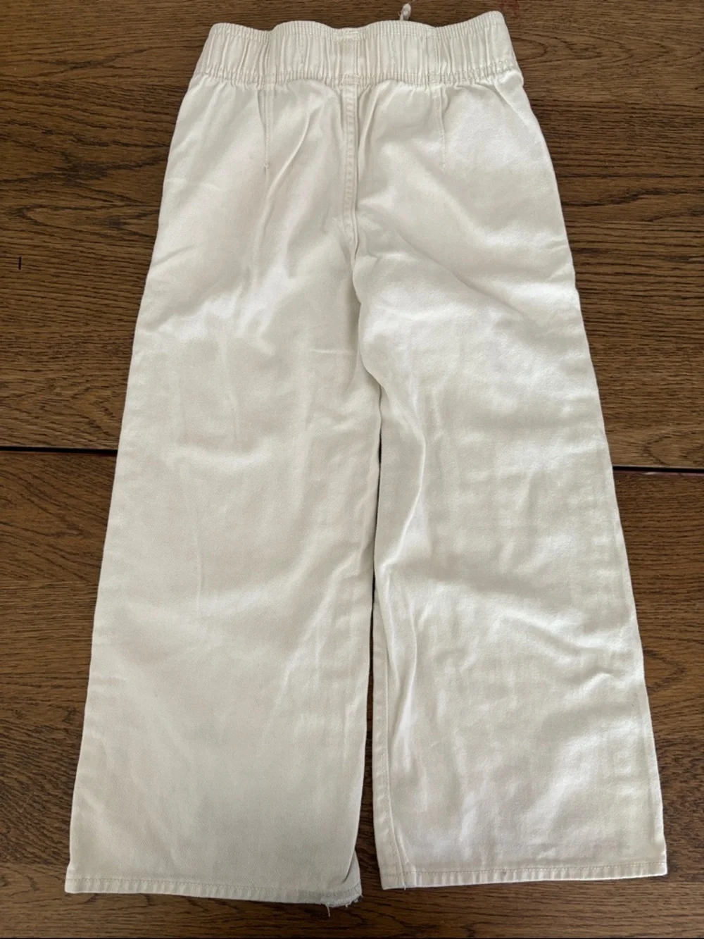 Old Navy Khaki Cream High-Rise Baggy Pants 6-7Y 100% cotton natural fibers